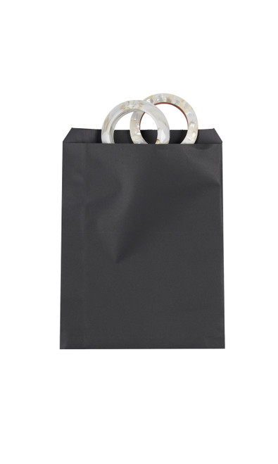 Medium Black Paper Merchandise Bag - Case of 500zoom Medium Black Paper Merchandise Bag - Case of 500zoom