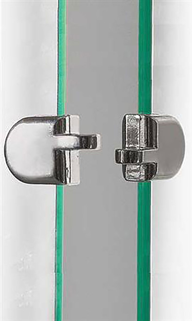 2-Piece Chrome Metal Hasp for Glass Panelszoom 2-Piece Chrome Metal Hasp for Glass Panelszoom