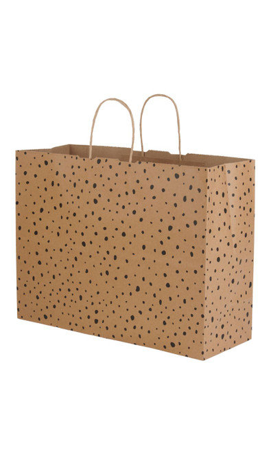 Large (Vogue) - Modern Dot Paper Shopping Bags - Case of 100zoom Large (Vogue) - Modern Dot Paper Shopping Bags - Case of 100zoom