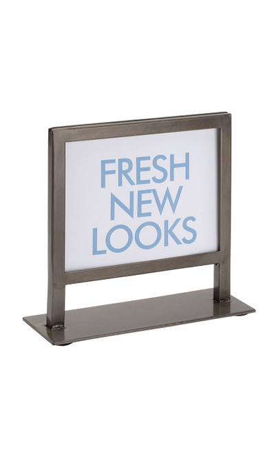Boutique Raw Steel 7 ¼ x 7 inch Countertop Sign Holderzoom Boutique Raw Steel 7 ¼ x 7 inch Countertop Sign Holderzoom