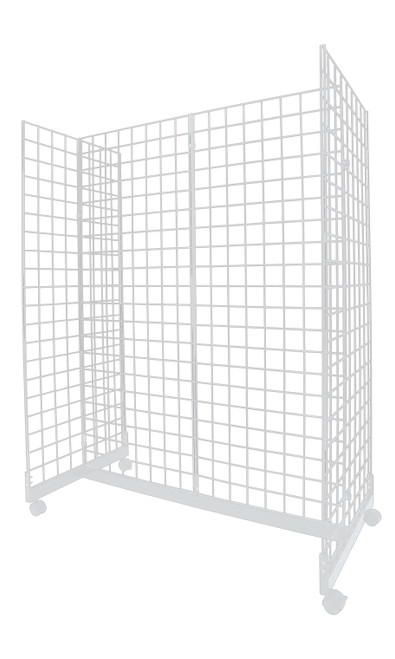 2 x 4 Foot White Grid Gondola Unitzoom 2 x 4 Foot White Grid Gondola Unitzoom