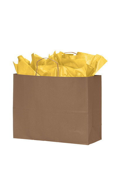 Large (Vogue) - Natural Kraft Paper Shopping Bags - Case of 100zoom Large (Vogue) - Natural Kraft Paper Shopping Bags - Case of 100zoom