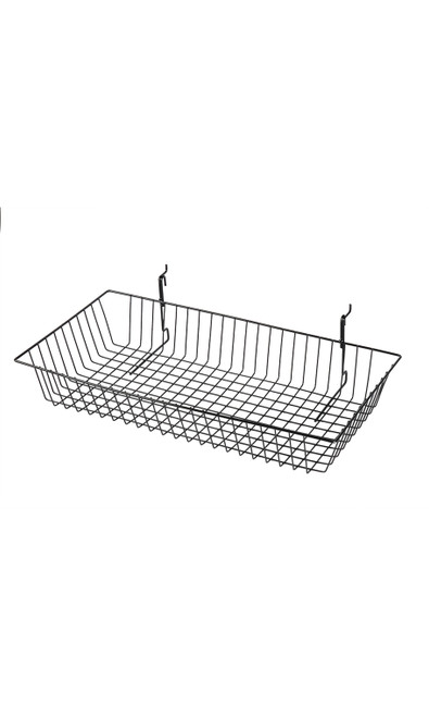 An image of 24 x 12 x 4 inch Mini Grid Basket for Slatwall & Wire Grid An image of 24 x 12 x 4 inch Mini Grid Basket for Slatwall & Wire Grid
