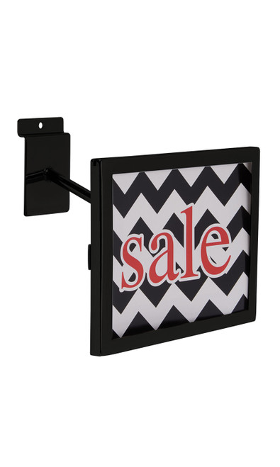 Rectangular Black Faceout Sign Holder for Slatwallzoom Rectangular Black Faceout Sign Holder for Slatwallzoom