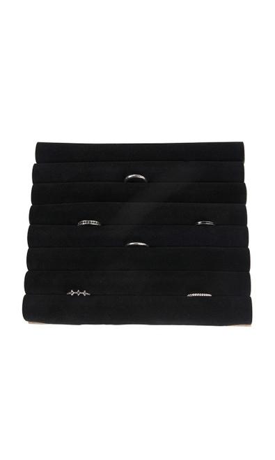 Small Continuous Slot Black Velvet Ring Insertzoom Small Continuous Slot Black Velvet Ring Insertzoom