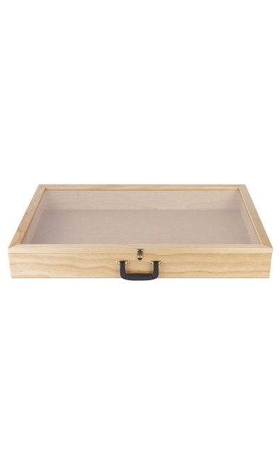 36 inch Portable Natural Pine Wood Countertop Display Casezoom 36 inch Portable Natural Pine Wood Countertop Display Casezoom