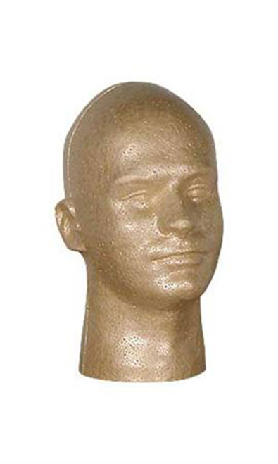 Male Suntan Styrofoam Mannequin Headzoom Male Suntan Styrofoam Mannequin Headzoom