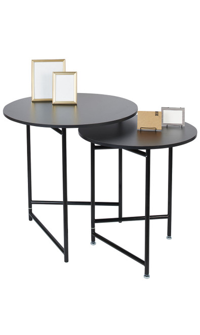 An image of the Round Nesting Tables with frames on the tabletop An image of the Round Nesting Tables with frames on the tabletop