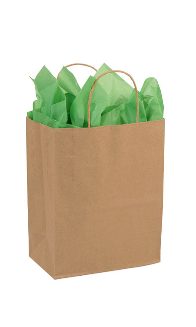 Medium - Recycled Natural Kraft Paper Shopping Bags - Case of 250zoom Medium - Recycled Natural Kraft Paper Shopping Bags - Case of 250zoom