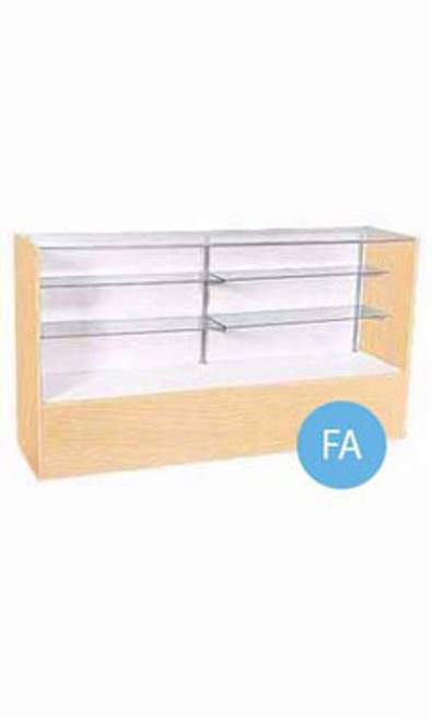 48 inch Full Vision Maple Display Case Assembled 48 inch Full Vision Maple Display Case Assembled
