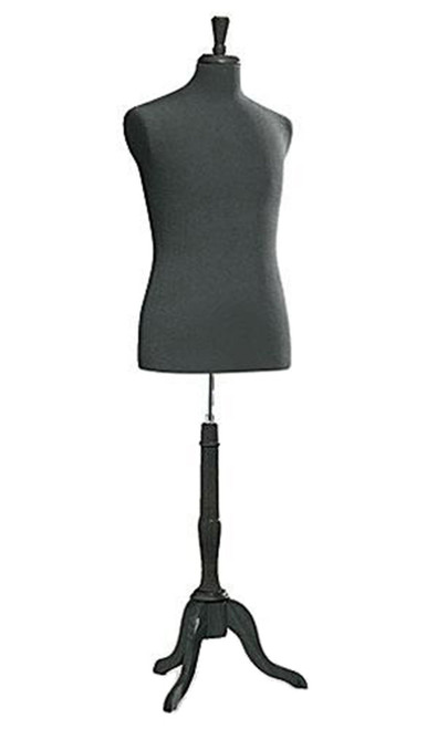 An image of the male black jersey covered suit form An image of the male black jersey covered suit form
