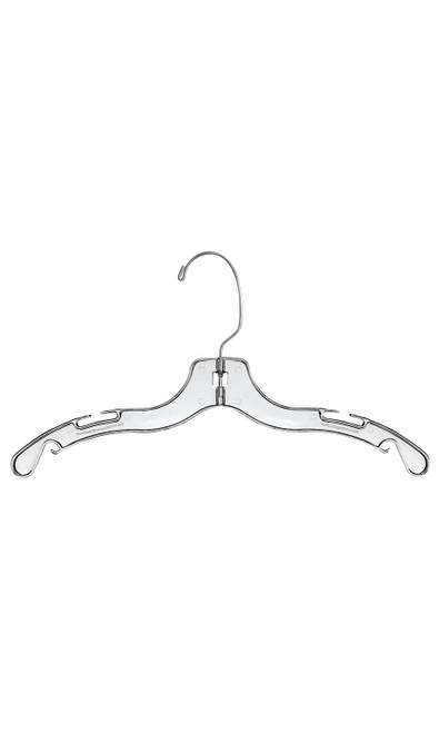 14 inch Clear Plastic Junior Dress Hangerszoom 14 inch Clear Plastic Junior Dress Hangerszoom