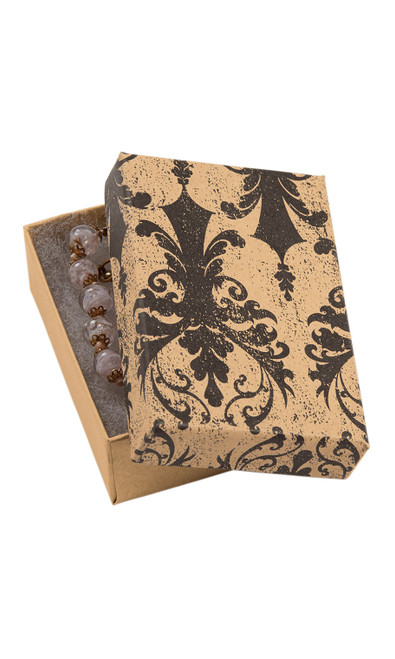 3 1/16 x 2 1/8 x 1 inch Cotton Filled Distressed Damask Jewelry Boxeszoom 3 1/16 x 2 1/8 x 1 inch Cotton Filled Distressed Damask Jewelry Boxeszoom