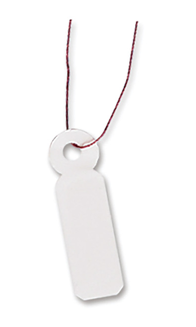 #2 Strung White Merchandise Price Tags with Burgundy Stringzoom #2 Strung White Merchandise Price Tags with Burgundy Stringzoom