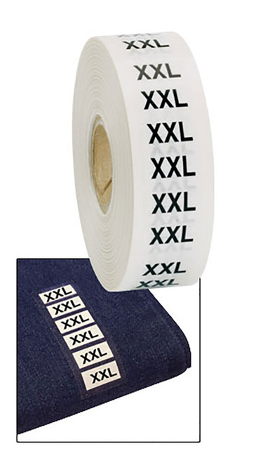 Wrap Around Clothing Size Labels  -Size XXLzoom Wrap Around Clothing Size Labels  -Size XXLzoom