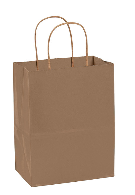 Medium (Cub) - Natural Kraft Paper Shopping Bags - Case of 25zoom Medium (Cub) - Natural Kraft Paper Shopping Bags - Case of 25zoom