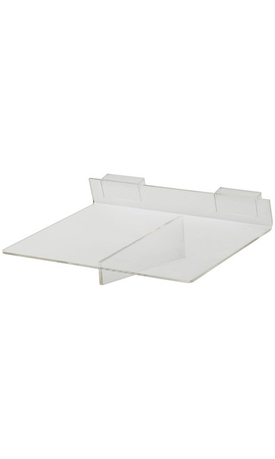 10 x 8 inch Clear Acrylic Shelf for Slatwall or Wire Gridzoom 10 x 8 inch Clear Acrylic Shelf for Slatwall or Wire Gridzoom