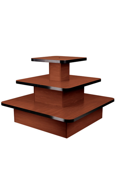 3-Tier Square Cherry Tablezoom 3-Tier Square Cherry Tablezoom