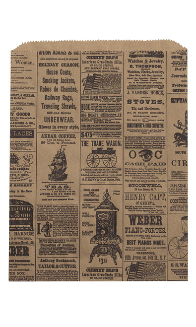 Medium - Newsprint Paper Merchandise Bags - Case of 1,000zoom Medium - Newsprint Paper Merchandise Bags - Case of 1,000zoom