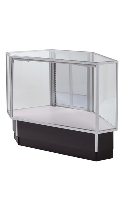 Full Vision Corner Rear Access Black Display Case Ready To Assemblezoom Full Vision Corner Rear Access Black Display Case Ready To Assemblezoom