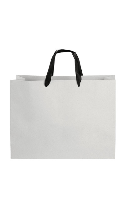 Large White on Kraft Premium Folded Top Paper Bags Black Ribbon Handleszoom Large White on Kraft Premium Folded Top Paper Bags Black Ribbon Handleszoom
