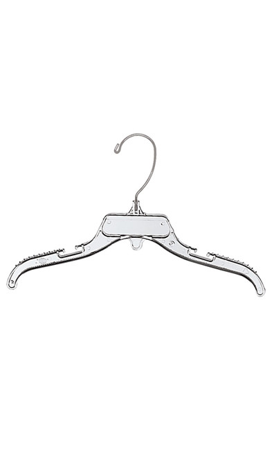 Break-Resistant 12 inch Plastic Children's Dress Hangerszoom Break-Resistant 12 inch Plastic Children's Dress Hangerszoom